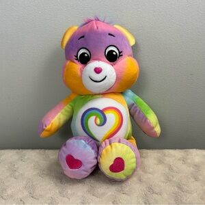 Basic Fun Care Bears Togetherness Bear Stuffed Plush Animal Rainbow Heart